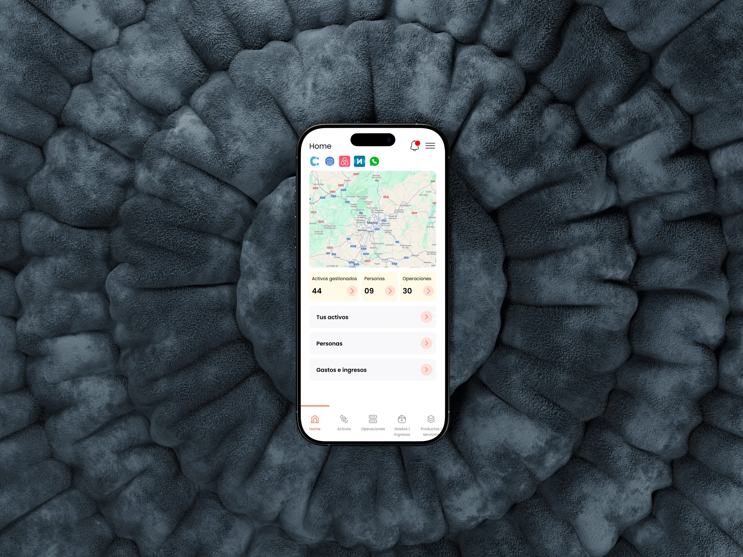 MantenApp en un iPhone